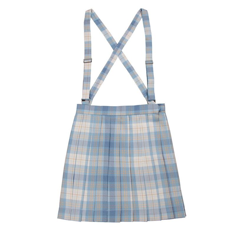 [Eis] Mädchen der Sommer Hohe Taille Gefaltete Röcke Plaid Röcke Frauen Elegante JK Uniformen Mädchen Schule Kleid Studenten tücher – Bild 5