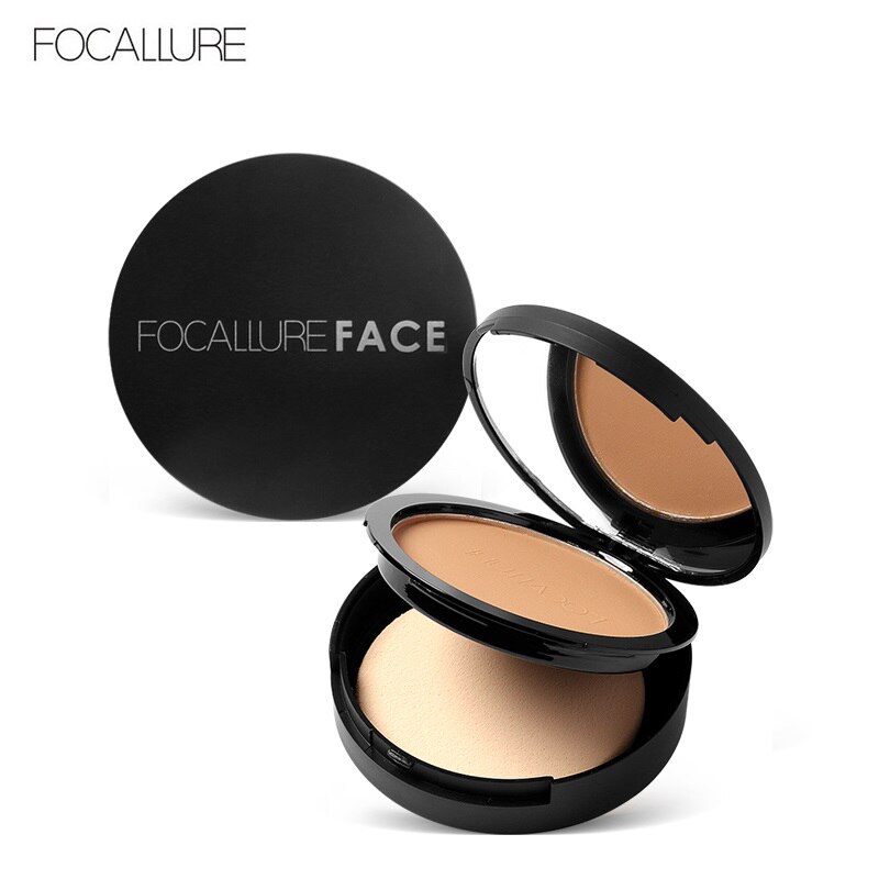 FOCALLURE 3 Farben Machen Up Gesicht Pulver Bronzer Highlighter Shimmer Erhellen Palette Kontur Make-Up Kosmetik Gesicht Gedrückt Pulver