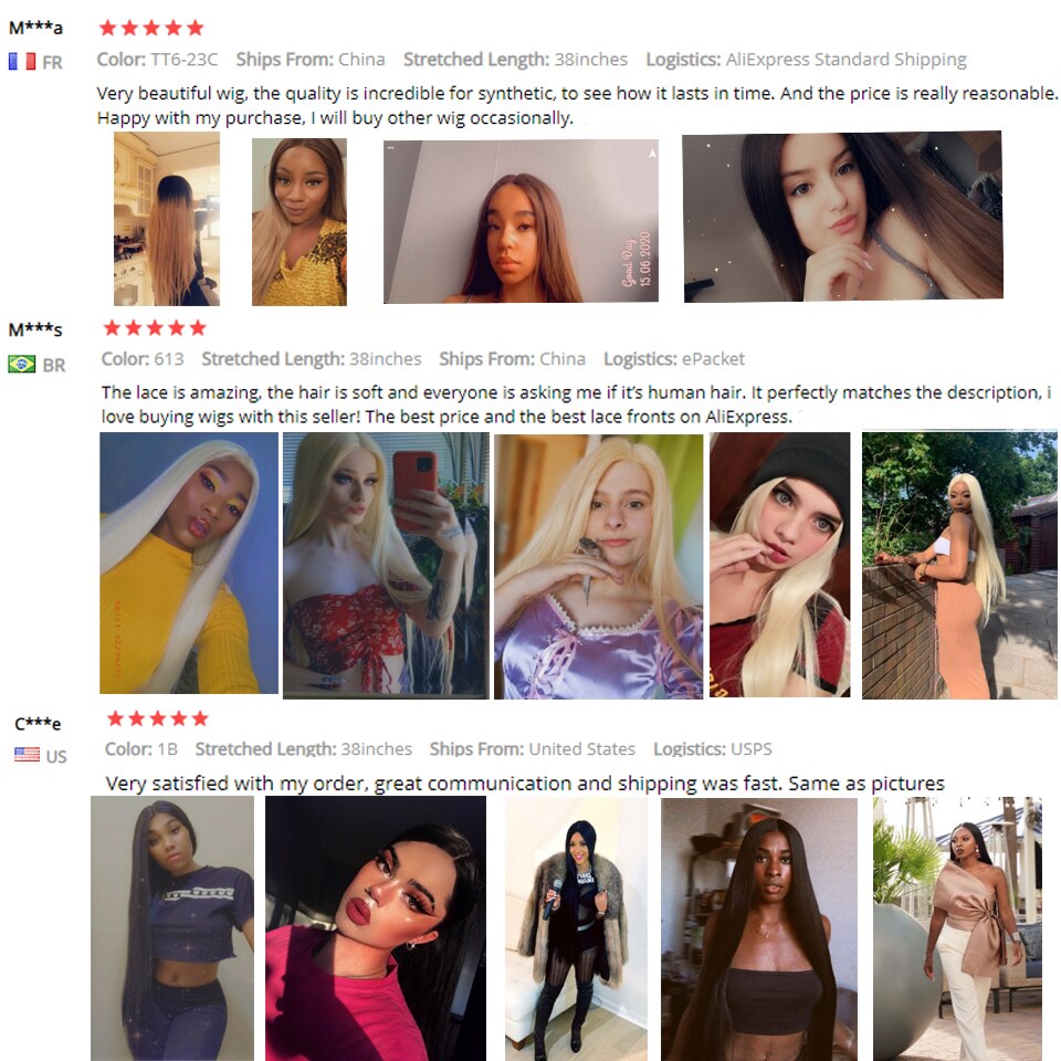 FREIHEIT Synthetische Spitze Perücke 38 Zoll Tiefe Teil Lange Gerade Perücken Ombre Rosa Cosplay Perücken Synthetische Spitze Perücke Für Schwarz frauen – Bild 6