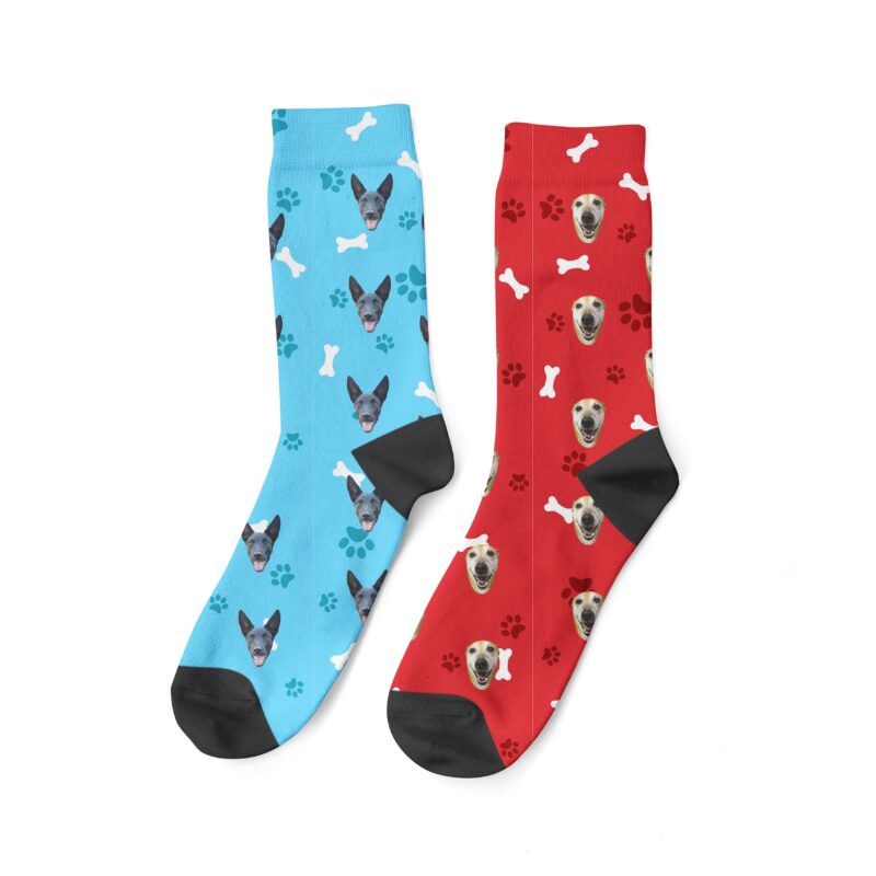 Fabrik Outlet 3D Gedruckt Custom Socken Männer Frauen Herbst Warme Spaß Nette Pet Katzen Hunde Gesicht Fisch Knochen Herzen Muster benutzerdefinierte Socken – Bild 2