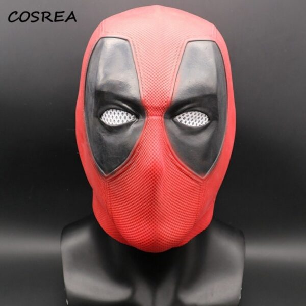Film Deadpool Maske Handgemachte Rot Deadpool Latex Kopf gesicht Maske Cosplay Kostüm Prop Helm Halloween Party Masken Erwachsene