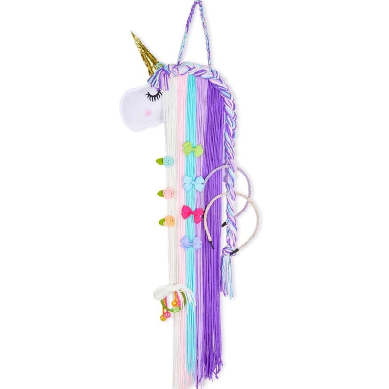 Fioday Neue Einhorn Hängende Lagerung Gürtel für Mädchen Haar Clips Haarspange Haarband Organizer Streifen Halter Werkzeuge für Haar Zubehör – Bild 2