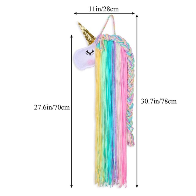 Fioday Neue Einhorn Hängende Lagerung Gürtel für Mädchen Haar Clips Haarspange Haarband Organizer Streifen Halter Werkzeuge für Haar Zubehör – Bild 4