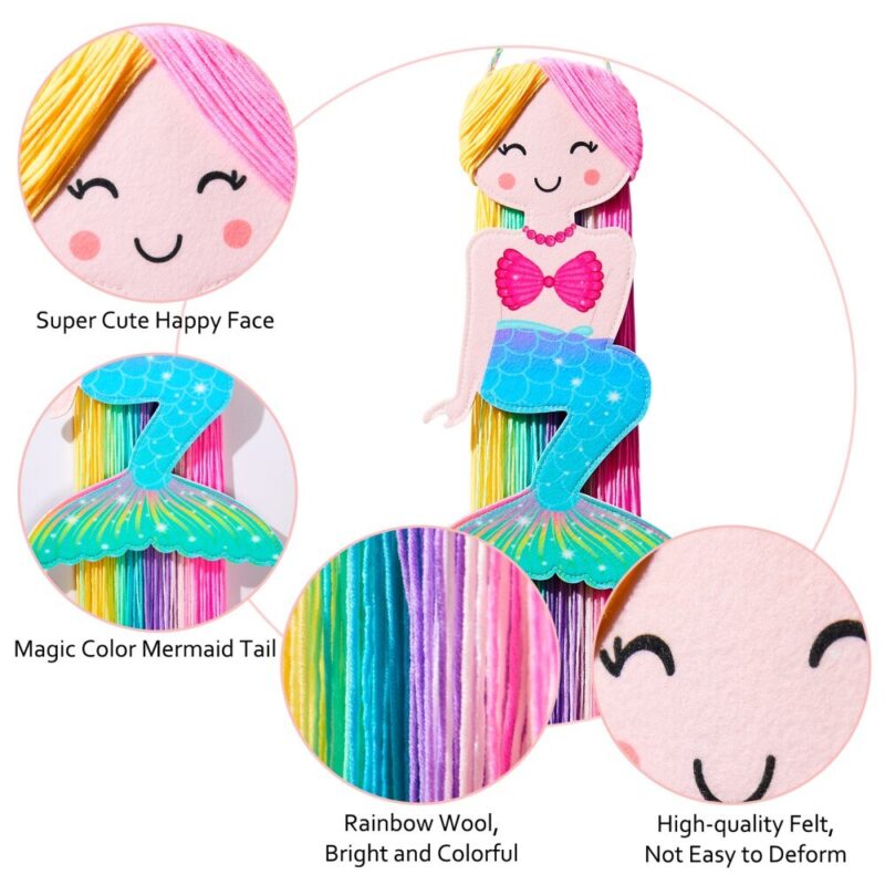 Fioday Neue Einhorn Hängende Lagerung Gürtel für Mädchen Haar Clips Haarspange Haarband Organizer Streifen Halter Werkzeuge für Haar Zubehör – Bild 6