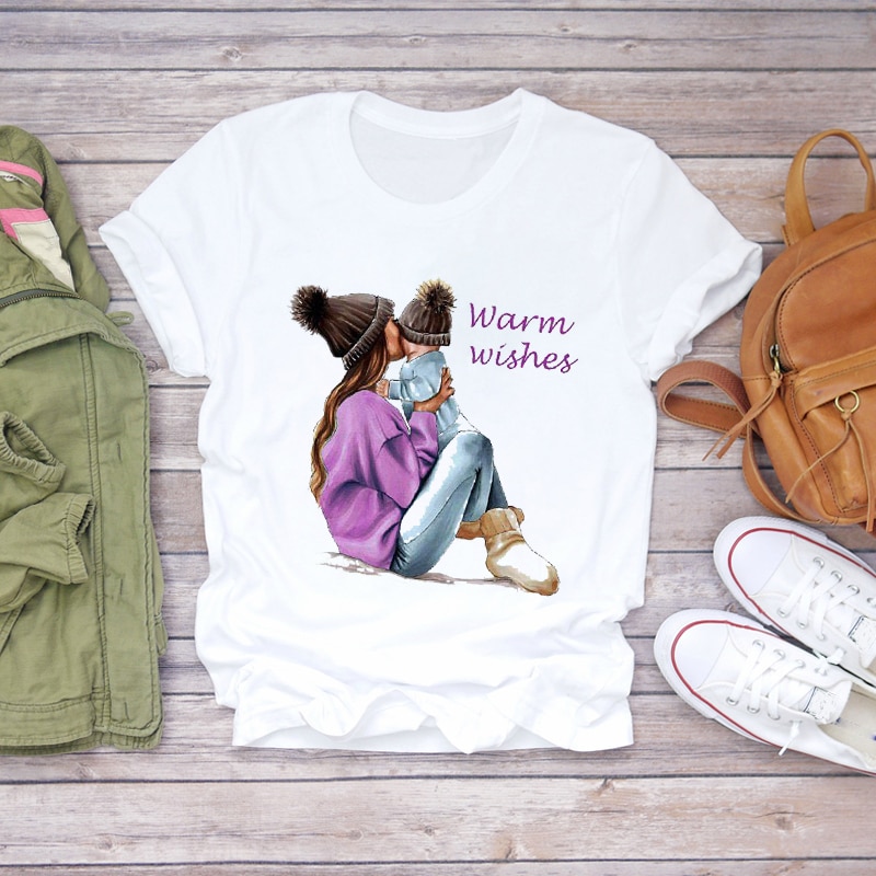 Frauen 2020 Cartoon Super Mom Leben Momlife Sommer Druck Dame T-shirts Top T Shirt Damen Frauen Grafik Weibliche T T-Shirt – Bild 2