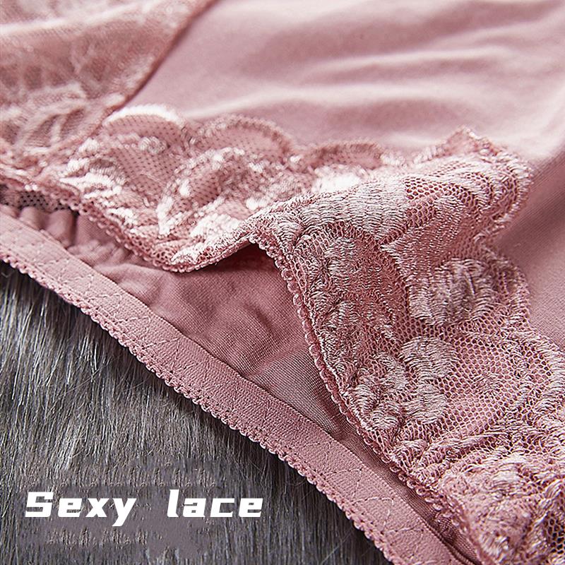 Frauen Baumwolle Unterwäsche Höschen Sexy Spitze Mid-Taille Hohle Weibliche Briefs Hip Fahrstuhl Unterhose Für Dame Plus Größe dessous 2021 – Bild 5