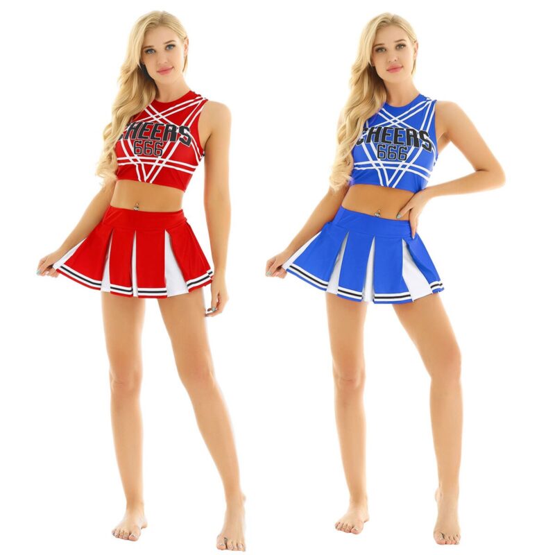 Frauen Femme Mädchen Japanischen Schülerin Cosplay Uniform Erwachsene Charming Cheerleader Sexy Kostüme Set Halloween Roleplay Outfits – Bild 2