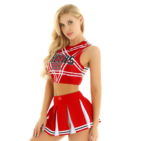 Frauen Femme Mädchen Japanischen Schülerin Cosplay Uniform Erwachsene Charming Cheerleader Sexy Kostüme Set Halloween Roleplay Outfits