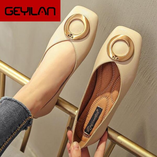 Frauen Flache Schuhe Ballett Schuhe Slip Auf Loafers Mokassins Mode Sommer leder Wohnungen Casual Zapatos Mujer Plus Größe 41 42 43 44