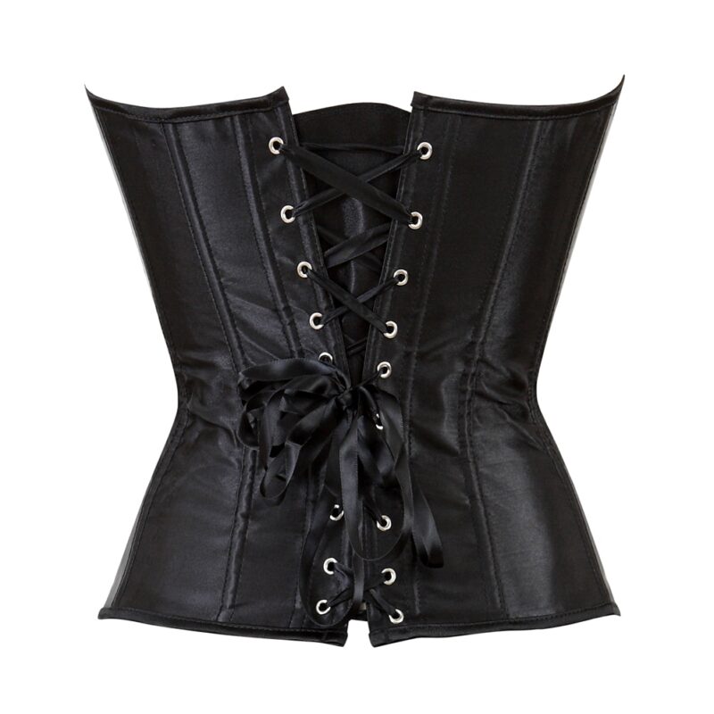 Frauen Korsett Bustier Satin Sexy Plus Größe Gothic Lace Up Ohne Knochen Gorset Top Shapewear Klassische Clubwear Party Club Nacht Mieder – Bild 2