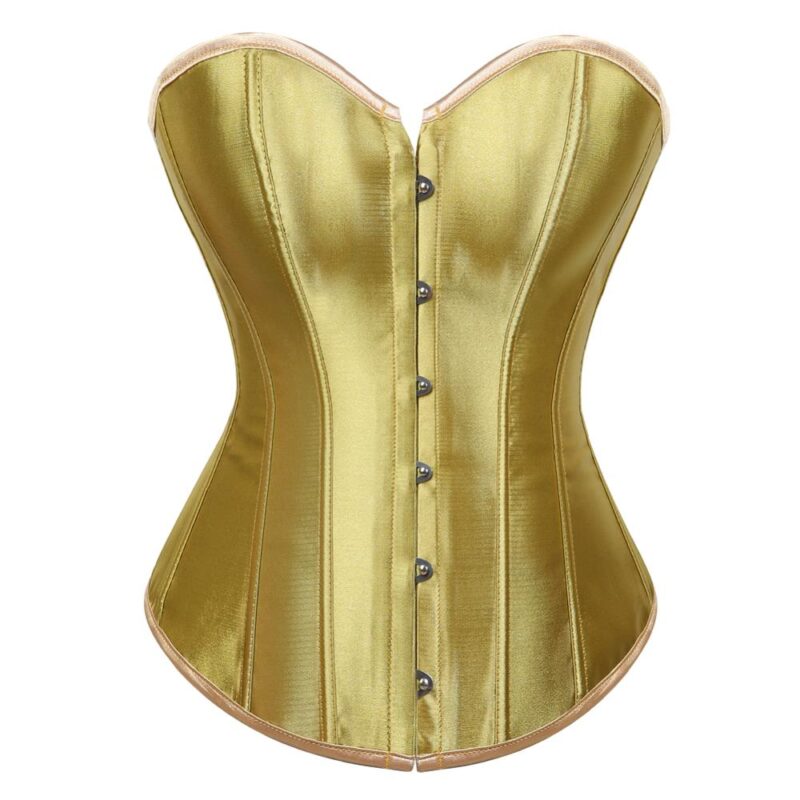 Frauen Korsett Bustier Satin Sexy Plus Größe Gothic Lace Up Ohne Knochen Gorset Top Shapewear Klassische Clubwear Party Club Nacht Mieder – Bild 4