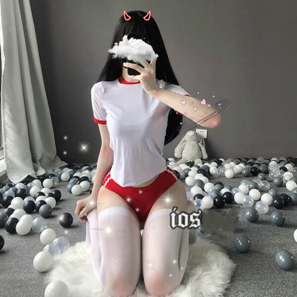 Frauen Mädchen Anime Cosplay Kostüm Japanische Schulmädchen Uniform Cheer Führenden Roleplay Uniforme Sexy Dessous Set Maid Kleid