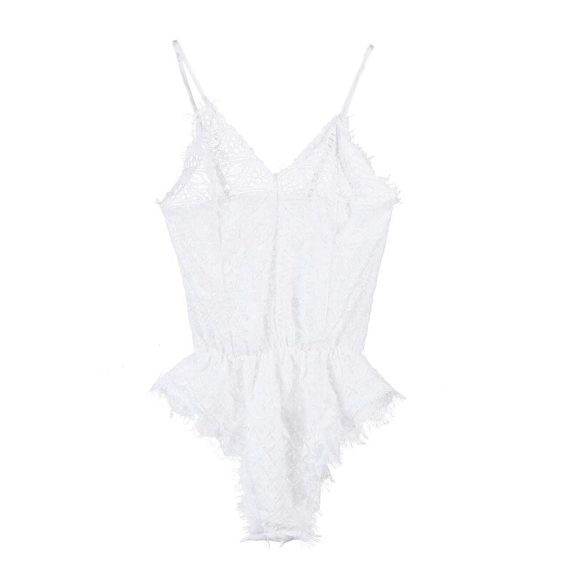 Frauen Neue Sexy Spitze Body Nachtwäsche Sleeveless Fitness Sommer Overall Heißer Backless Rutsch Trikot Ein Stück Nachtwäsche Body – Bild 6