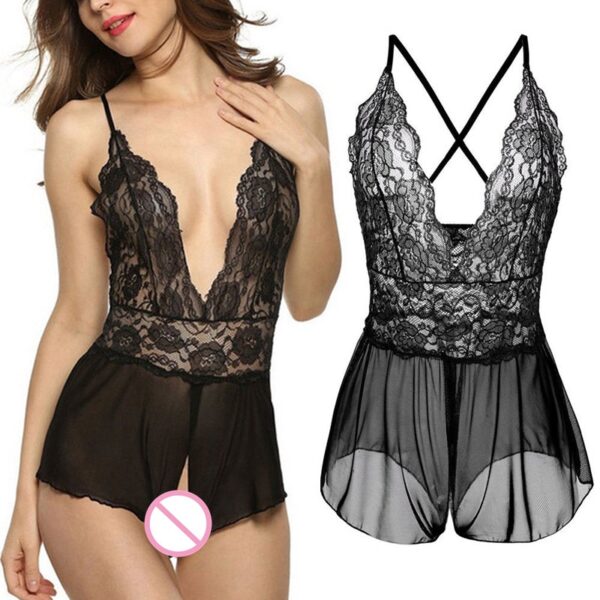 Frauen Offenen Bh Ouvert Unterwäsche Sexy Tiefe V Hals Porno Babydoll Erotische Spitze Dessous Teddies Kostüm Bekleidung Nuisette