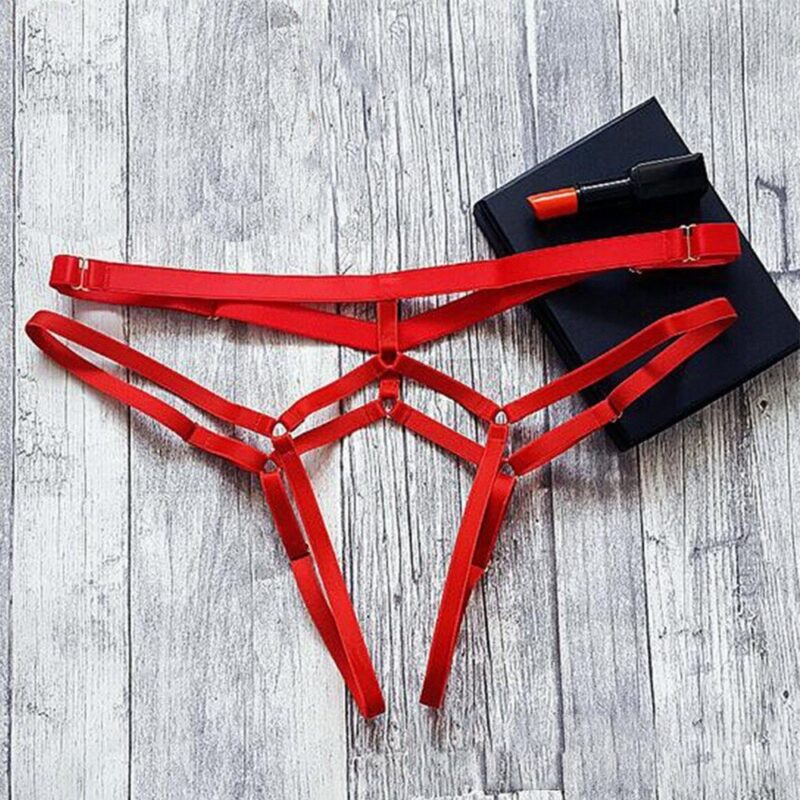 Frauen Sexy Dessous Erotische Ouvert Sexy Höschen Hohe Elastische Bandage Aushöhlen Unterwäsche Dessous Damen Schlüpfer Unterhose – Bild 4