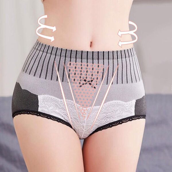 Frauen Sexy Hohe Taille Unterwäsche Weiche Elastische Spitze Briefs Lift Briefs Gestaltung Höschen Spitze Baumwolle Reine Hüfte Unterwäsche Damen M3F4