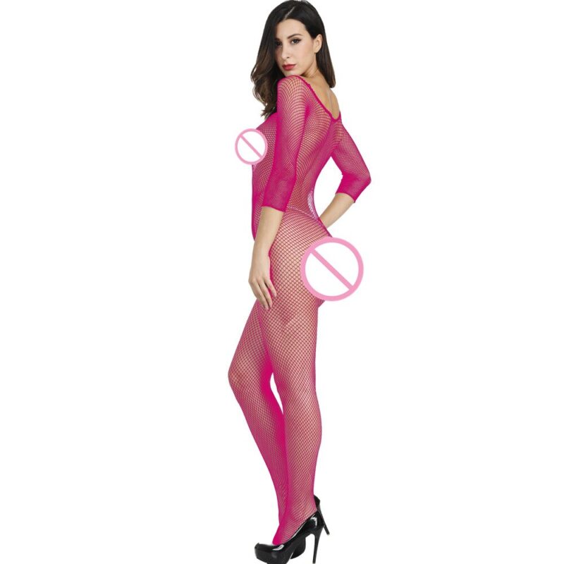 Frauen Sexy Kostüme Dessous Body Fishnet Ouvert Babydoll Bodys Nachtwäsche Catsuit Erotische Unterwäsche Porno Bodystocking – Bild 4