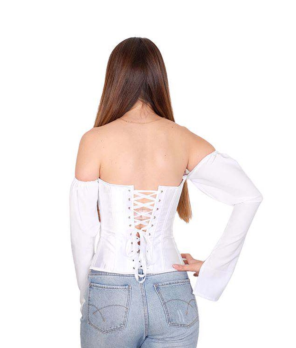 Frauen Sexy Off Schulter Hemd Bluse Dame Mädchen Mode Zurück Bandage Schlank Bustier Weibliche Trikot Korsett Damen Solide Tops Tragen – Bild 6