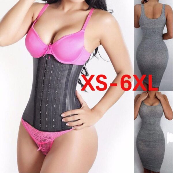 Frauen Shapewear Korsett Gewicht Verlust Körper Shaper Latex Taille Trainer Cincher Trimmer Sanduhr Gürtel Lange Torso Fajas 9 Stahl Knochen