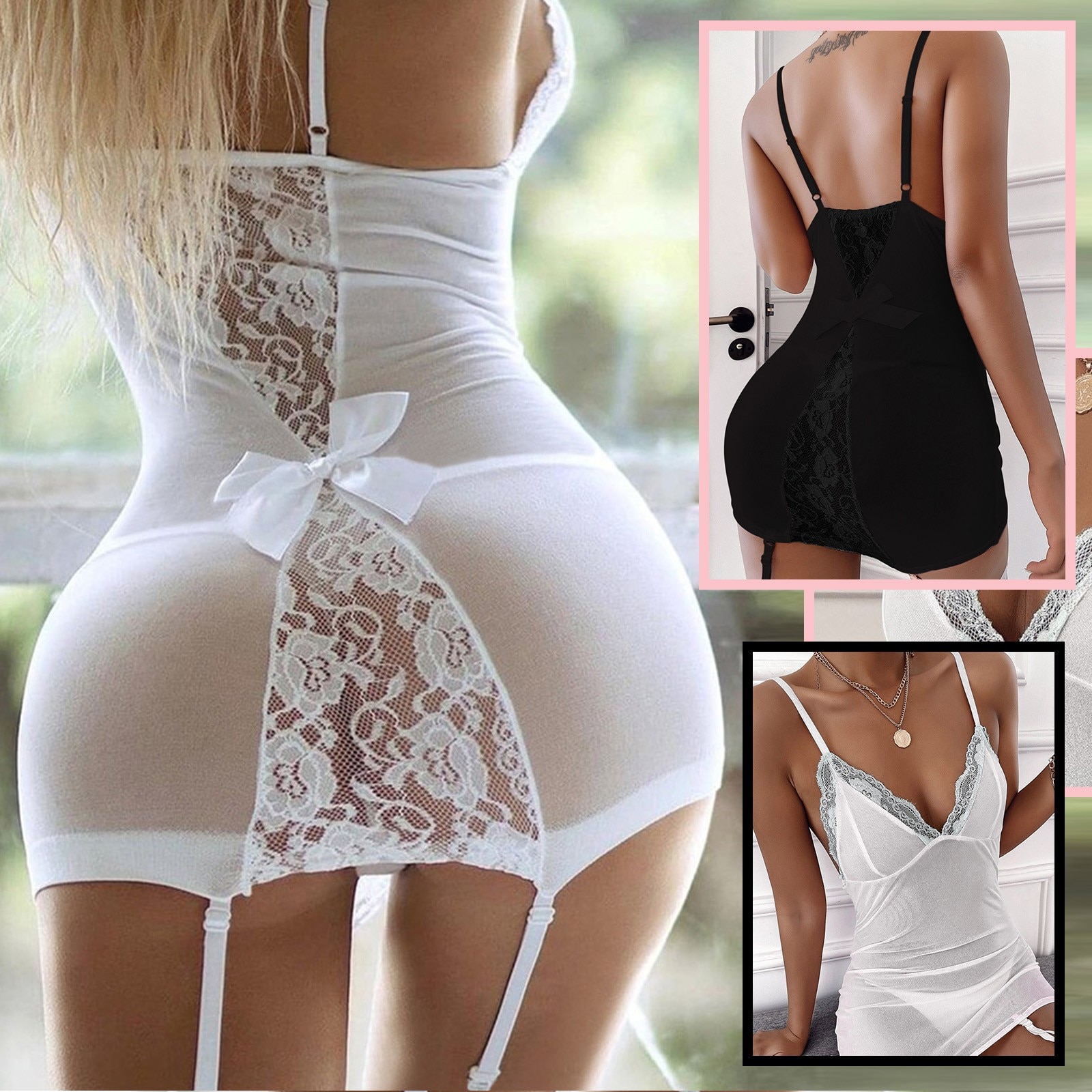 Frauen Spitze Dessous V-ausschnitt Bh Tanga Mit Strumpfband Unterwäsche Pyjamas Anzug Set Dessous Body Frauen Bh Set Sexy Dessous