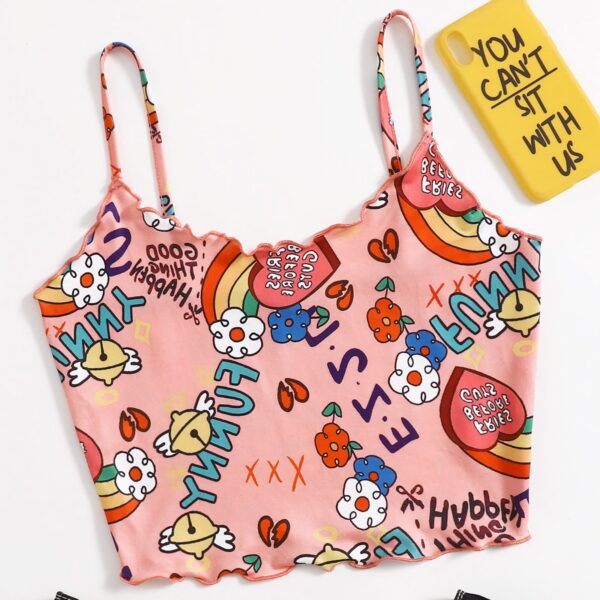 Frauen Tank Tops Drucken Ärmellose Kurze Leibchen y2k Sommer Mode Casual Damen Pullover Weste Ernte Tops 2021 ropa de mujer