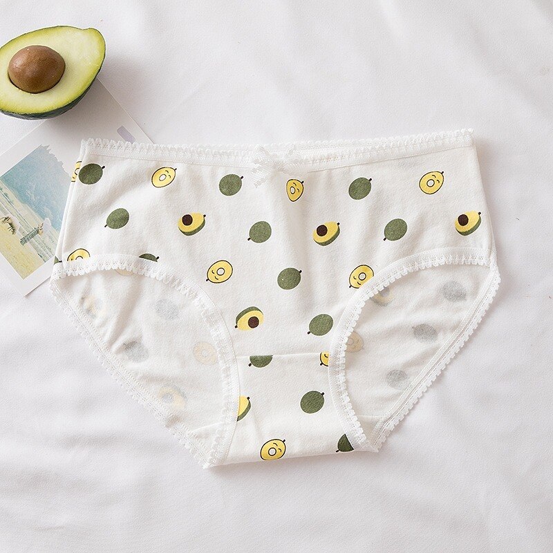 Frauen höschen Avocado Gedruckt Unterwäsche Dame Grün Schriftsätze Weibliche Baumwolle Dessous Damen Cartoon Mädchen Panty – Bild 3