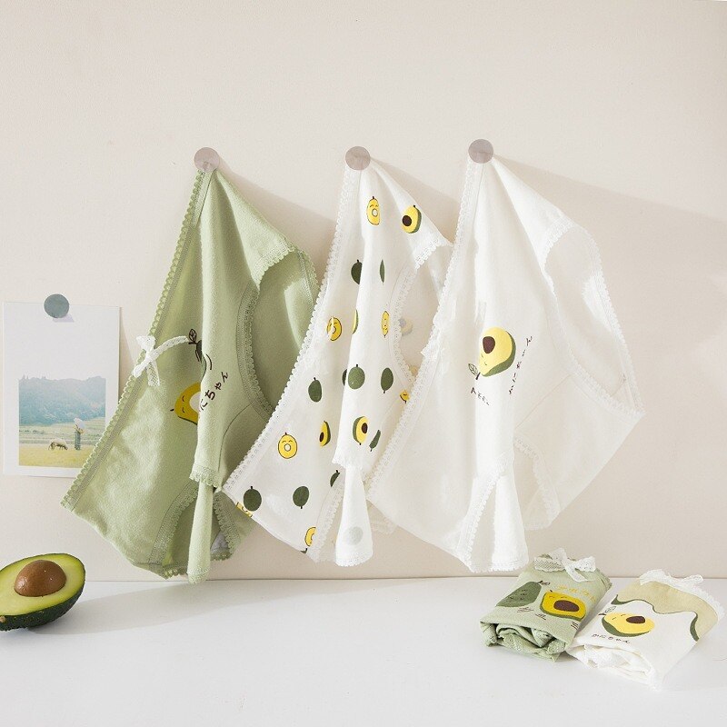 Frauen höschen Avocado Gedruckt Unterwäsche Dame Grün Schriftsätze Weibliche Baumwolle Dessous Damen Cartoon Mädchen Panty – Bild 4