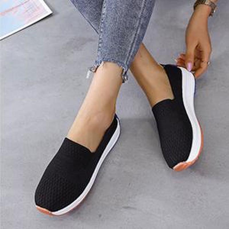 Frauen sommer pumpt niedrigen absätzen keile atmungsaktive mesh-slip auf turnschuhe plus größe schuhe frau weibliche – Bild 5