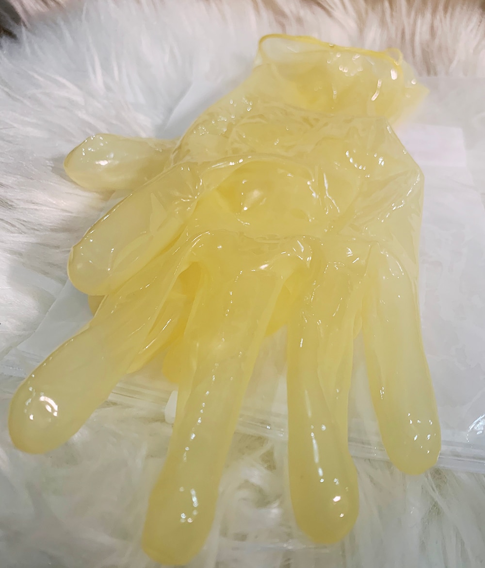 Geölt Shiny Transparent Super Dünne Latex Zentai Handschuhe Männlichen Zu Weiblichen Sheer Cosplay Kigurumi Fetisch Handschuhe – Bild 5