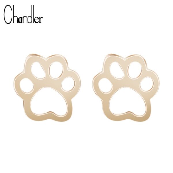 Gold Silber Überzogene Nette Hund Katze Paw Stud Ohrringe Für Frauen Männer Mädchen Hohl Tier Fußabdruck Pendientes Brincos Trendy Schmuck