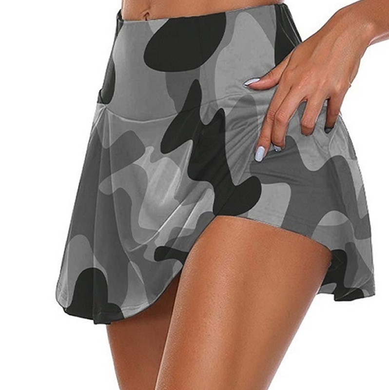 Golf Sport Einfarbig Workout Volleyball S-5XL Tennis Running Skort Rock Athletisch Yoga2020 Athletisch Fitness Röcke – Bild 3