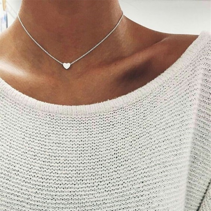 Simple-Trendy-Heart-Clavicle-Pendant-Necklace-For-Women-Female-Elegant-Gold-Chain-Necklaces-Ladies-Heart-Shaped (1)