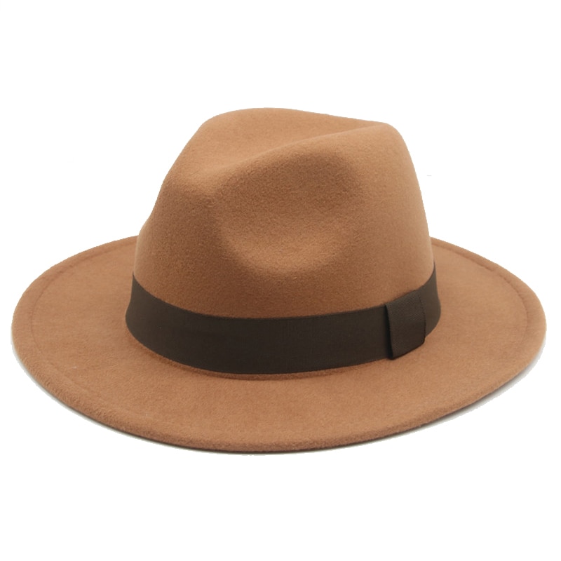 Fedora-Hut Damen & Herren – Klassisch, Breite Krempe, Zweifarbiger Farbverlauf, Aus Filz – One Size