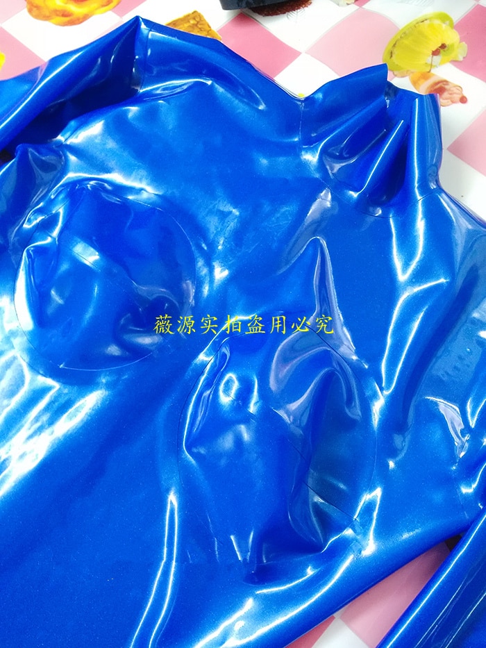 Metallic-Blue-Latex-Catsuit-Women-Rubber-Bodysuits-3d-Breast-with-Back-Crotch-Zippe-4