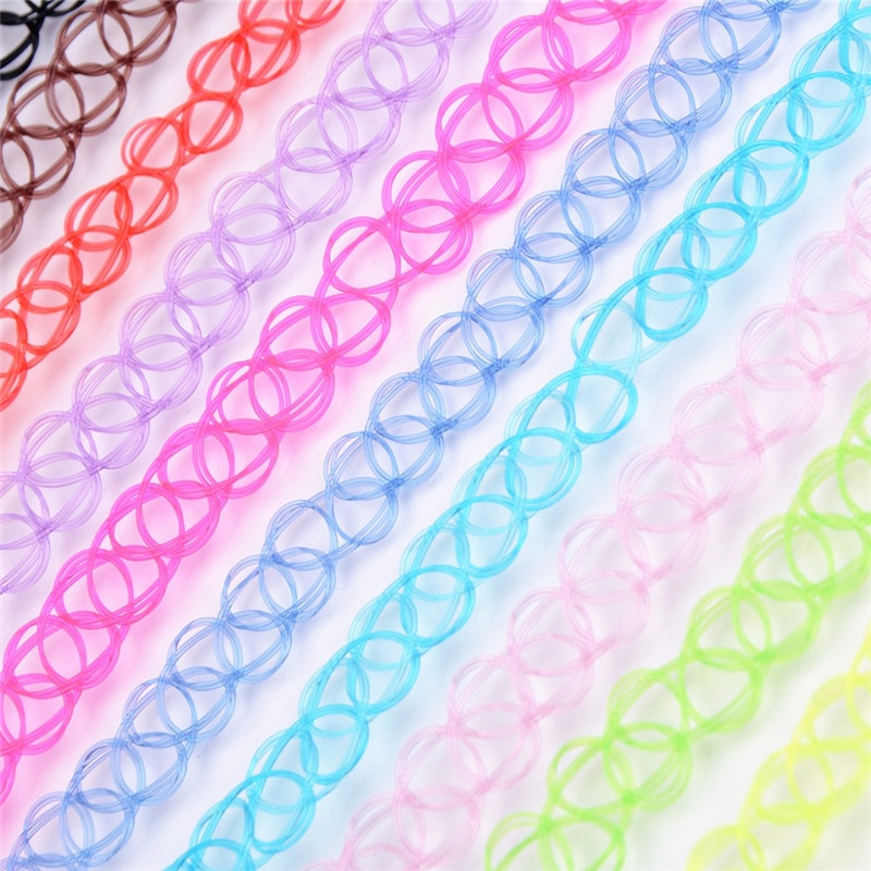 Mix-12-colors-Tattoo-rainbow-Necklace-Stretch-Elastic-Henna-Gothic-Women-jewelry (3)