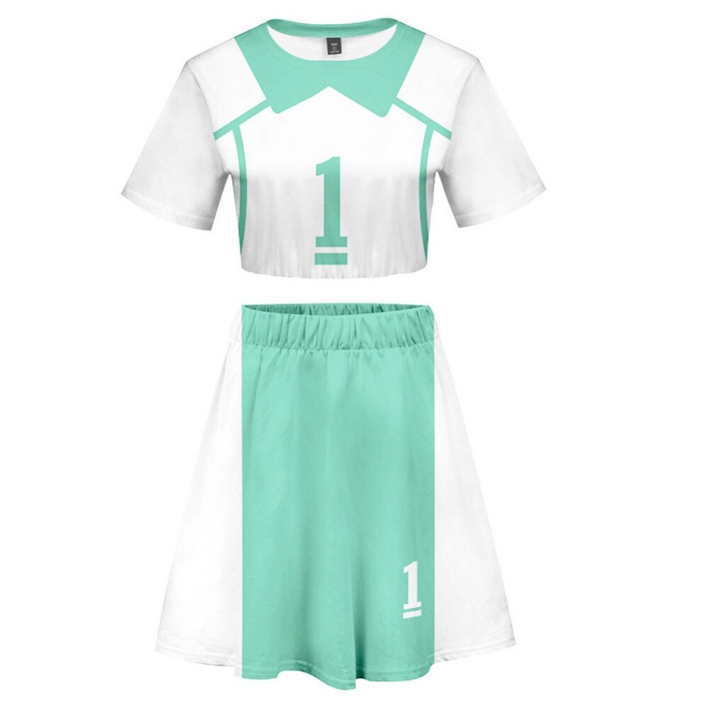 Haikyuu Oikawa Tooru Cosplay Kostüm Aoba Johsai Hohe Schuluniform Mädchen Jersey Sport Tragen Anzug Zwei Stück Hemd Rock – Bild 2