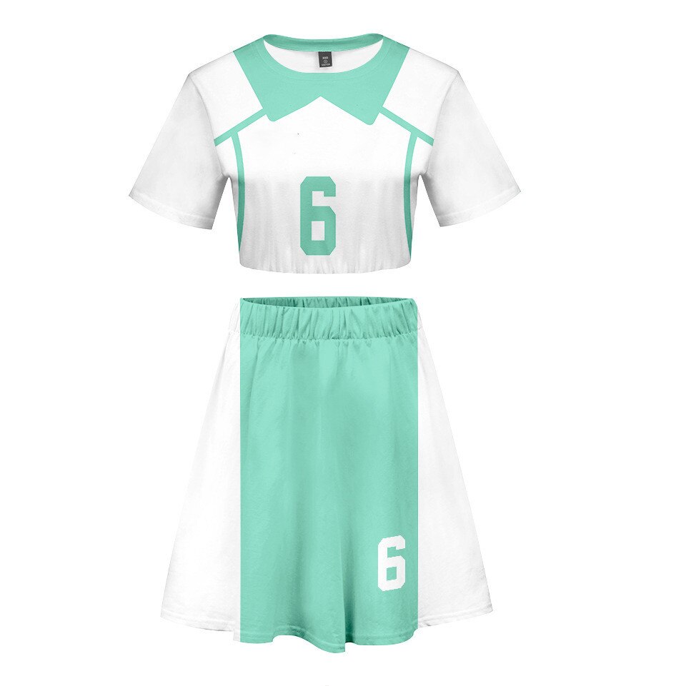 Haikyuu Oikawa Tooru Cosplay Kostüm Aoba Johsai Hohe Schuluniform Mädchen Jersey Sport Tragen Anzug Zwei Stück Hemd Rock – Bild 5