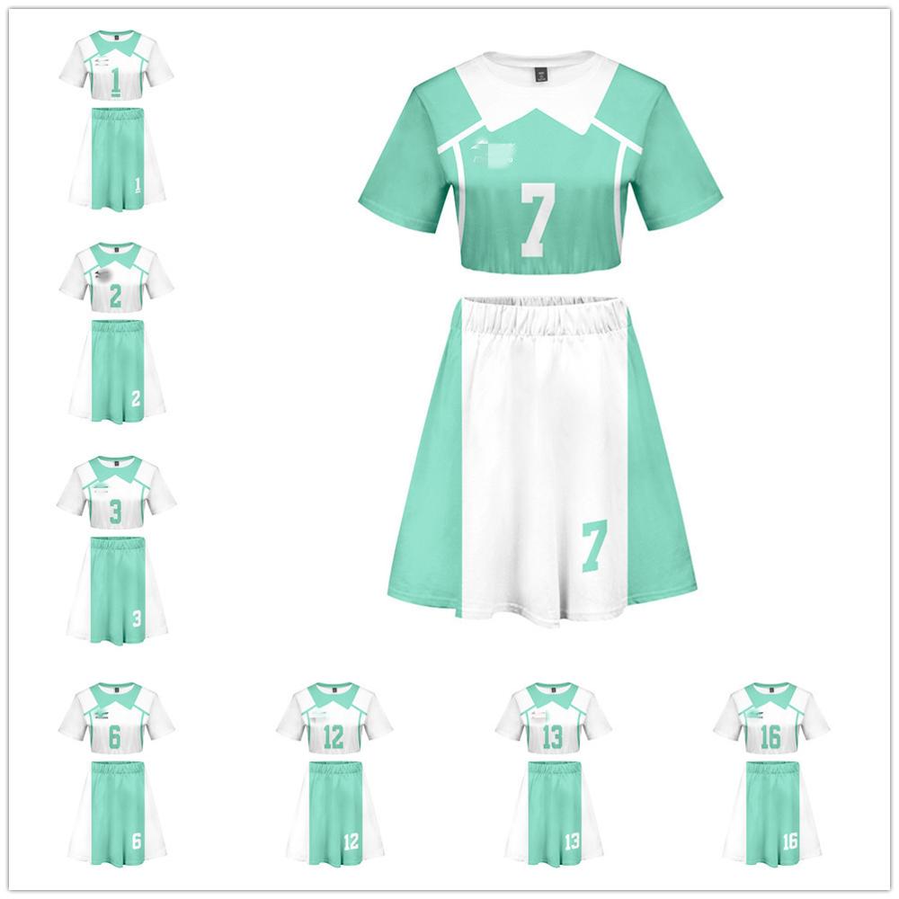 Haikyuu Oikawa Tooru Cosplay Kostüm Aoba Johsai Hohe Schuluniform Mädchen Jersey Sport Tragen Anzug Zwei Stück Hemd Rock