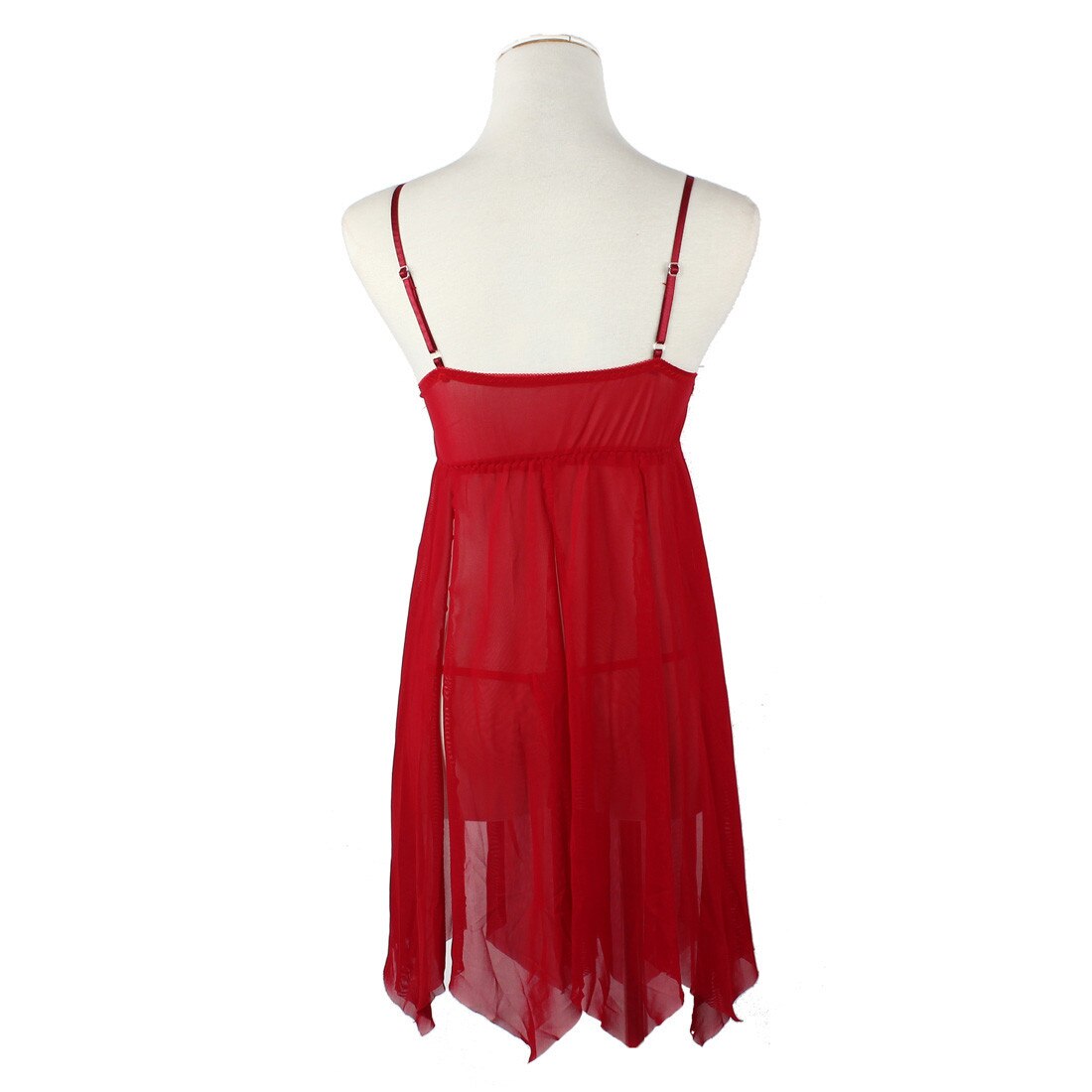 Heiße frauen Sexy Dessous Erotische Kleid Tiefe V Strumpf Nachthemd Split-Hosenträger Rock Babydoll Nachtwäsche Sehen Durch Sex Kostüm – Bild 5