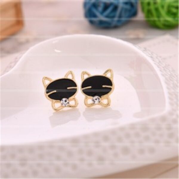 Heißer Ohrringe Mode Schmuck 1 Paar Schwarz Lächeln Katze Hohe-Grade Weibliche Ohrringe Trendy Stil Einzigartige Entwickelt