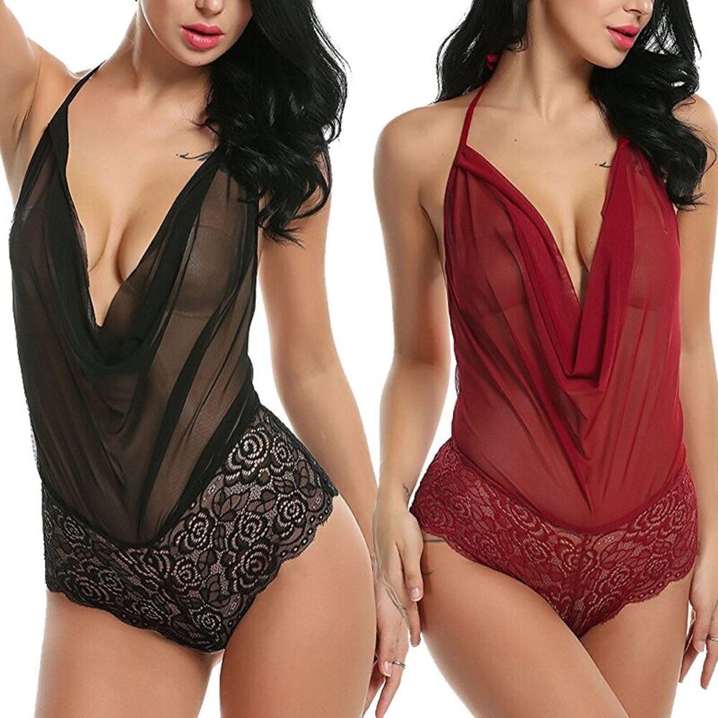 Heißer Verkauf Mode Frauen G String Spitze Schlinge Nachtwäsche Sexy Dessous Nachtwäsche Unterwäsche Bodys plus größe