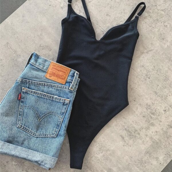 Hirigin Solide Ein Stück Badeanzug Frauen Bademode Body 2020 Neue Sexy Padded Sommer Strand Badeanzug Schlank Schwimmen Anzug