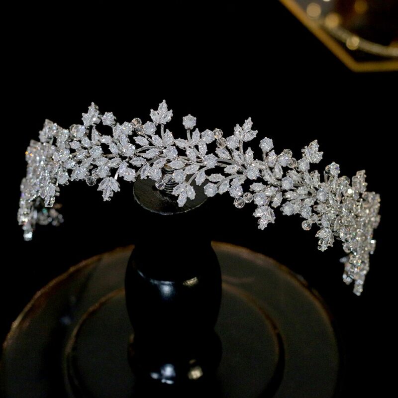 Hohe Qualität Kristall Braut Stirnband Haar Band 100% Zirkonia Weibliche Schmuck Hochzeit Haar Zubehör Tiara Krone – Bild 4
