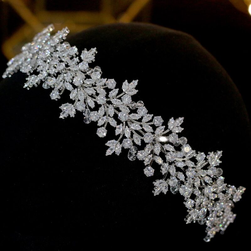 Hohe Qualität Kristall Braut Stirnband Haar Band 100% Zirkonia Weibliche Schmuck Hochzeit Haar Zubehör Tiara Krone – Bild 5
