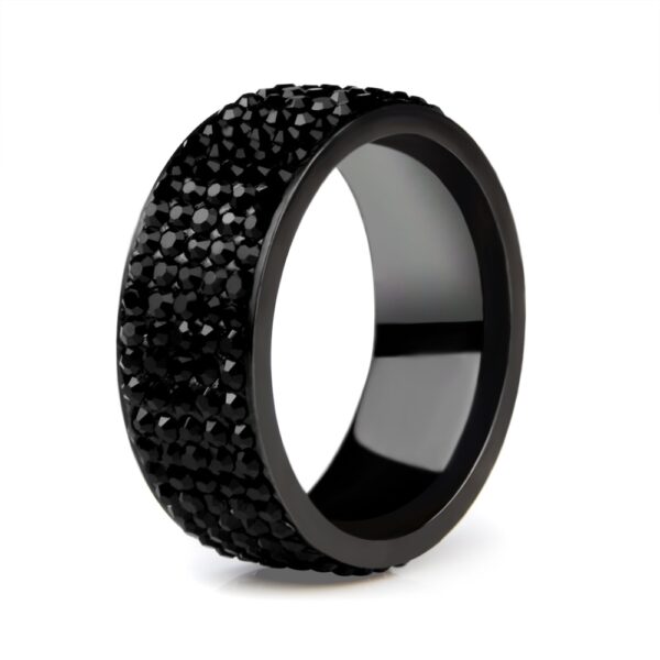 Hohe Qualität Punk Rock Edelstahl Schwarz Ring Männer Blau Rot Grün Kristall Ring Für Frauen Hochzeit Ring Schmuck 6 7 8 9 10 11
