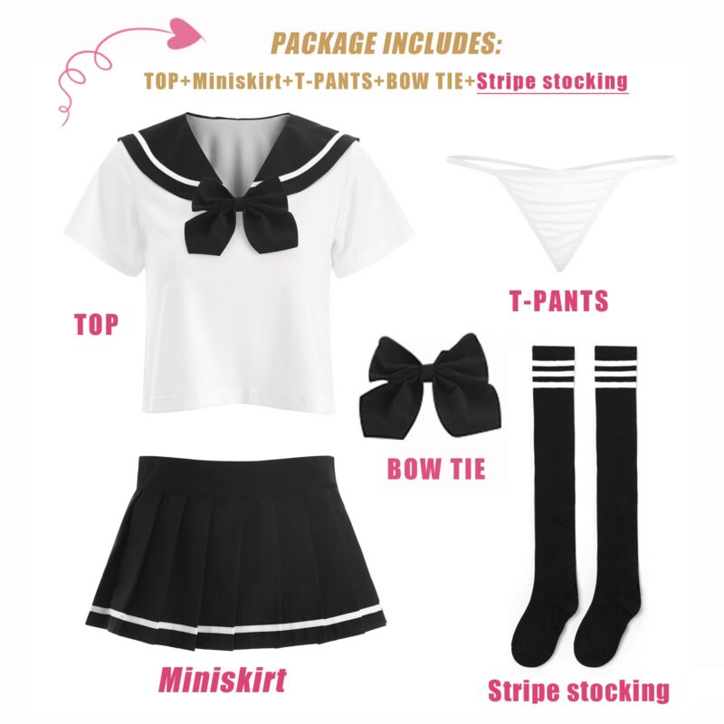 Japanische Koreanische Version von Schule student Uniform Cosplay Kostüm Sexy Pyjamas Student Mädchen gefaltete Rock Sex Spielen Kostüm 2021 – Bild 6