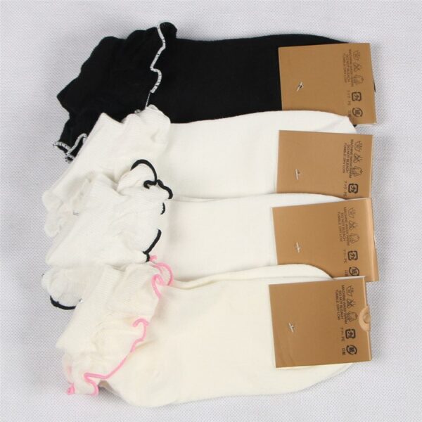 Japanische frauen Socken Baumwolle Reine Baumwolle Socken Wellenförmige Spitze Dekoration JK Uniformen Schule Kleid Nette Kurze Strümpfe Für Mädchen