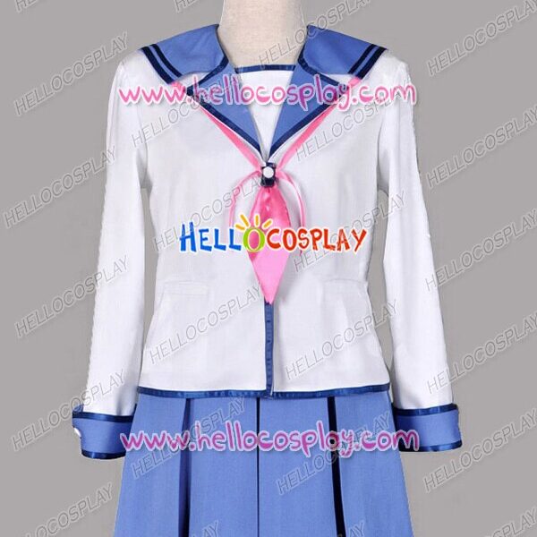 Japanischen Anime Outfit Angel Beats Cosplay Schule Mädchen Uniform Kostüm H008 65% baumwolle 35% polyster