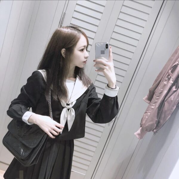 Japanischen weichen schwester Gothic stickerei JK uniform langarm Täglichen schule set top rock mädchen weibliche cosplay JK Sailor uniform