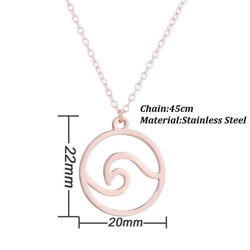 Jisensp Bohemian Welle Anhänger Halskette Edelstahl Schmuck Halskette für Frauen Strand Surfer Charme Kragen Bijoux Femme – Bild 2